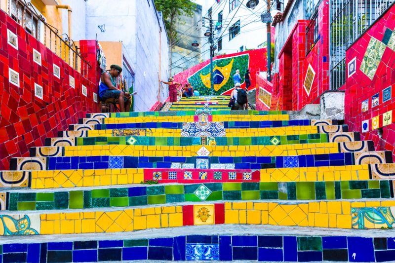 Selaron stairway in Rio de Janeiro, Brazil