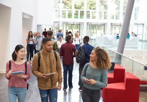 Students on campus